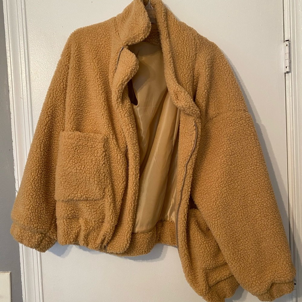 Brand new teddy faux fur jacket oversized